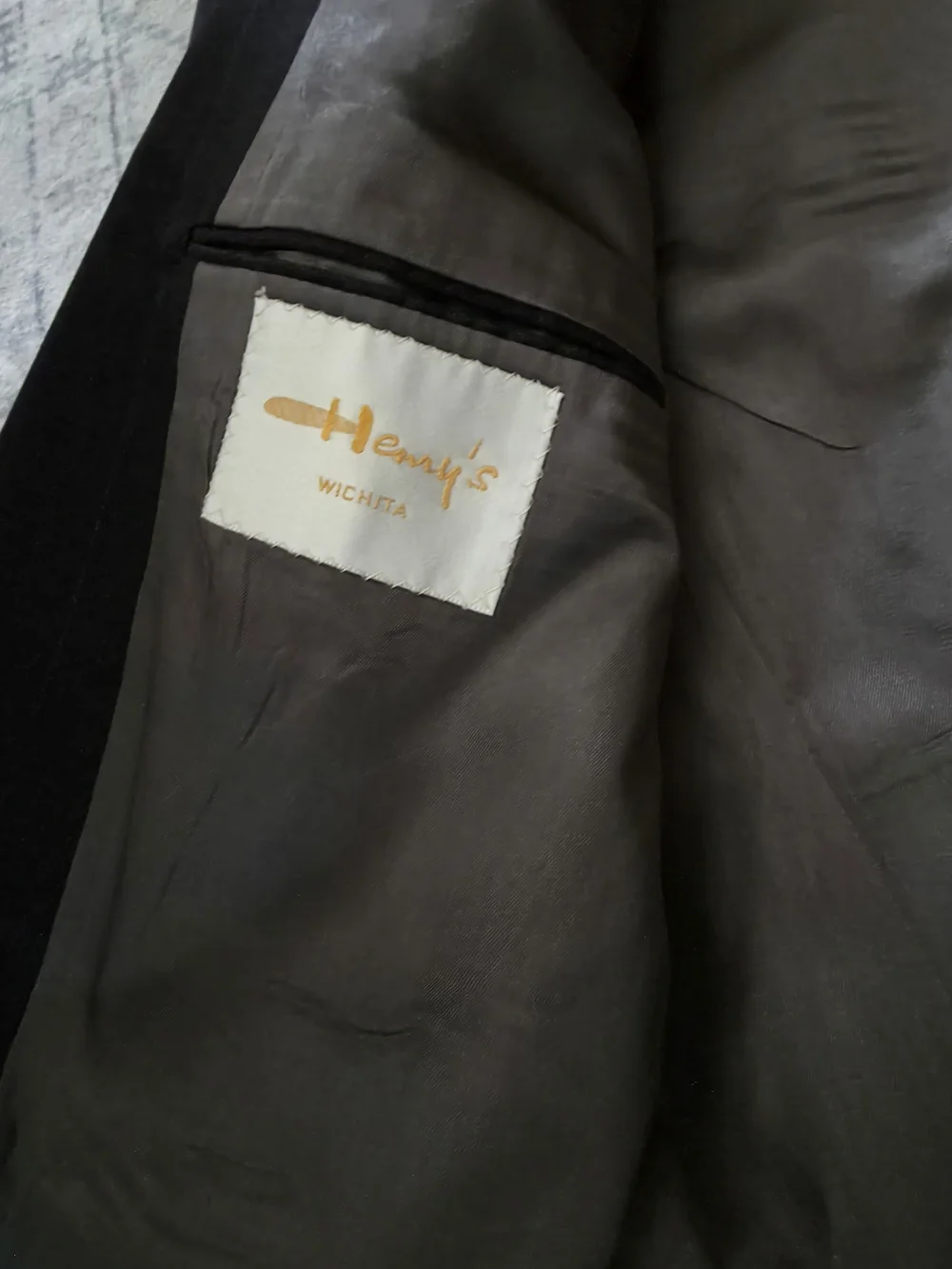 Men's Pinstripe Single-Breasted Blazer - Black